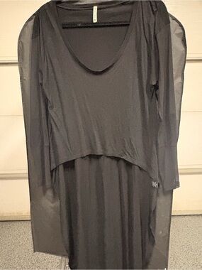 Emma & Sam Black Layered High-Low Women’s Dress